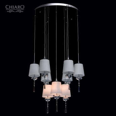 Люстра с пультом ДУ CHIARO 392010409 Фьюжен 9x20W G4 12V